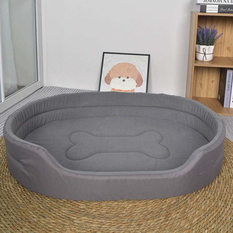 Solid Color Comfy Rectangle Pet Bed