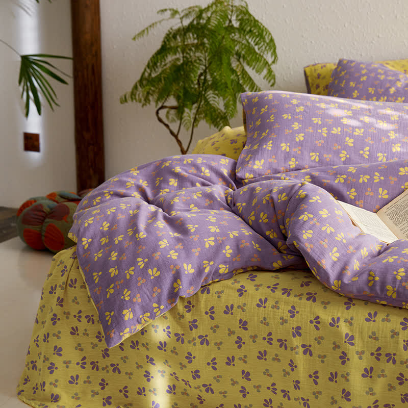 Cotton Gauze Elegance Luxurious Bedding Sets (4PCS)