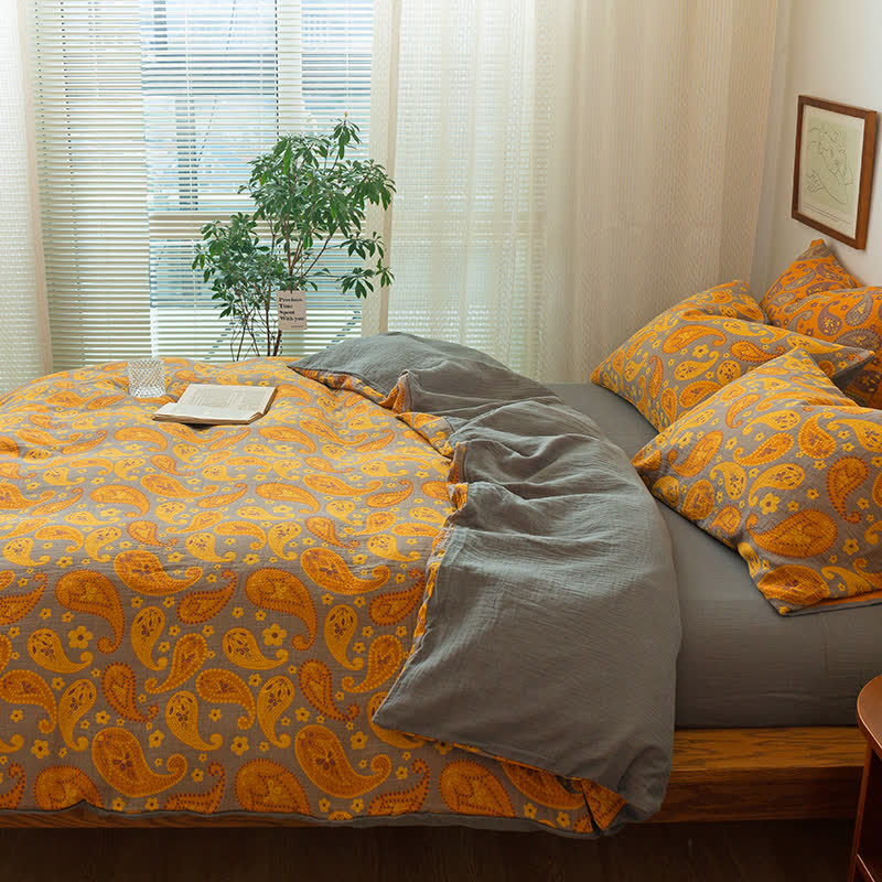 Yarn-dyed Jacquard Retro Bedding Sets (4PCS)