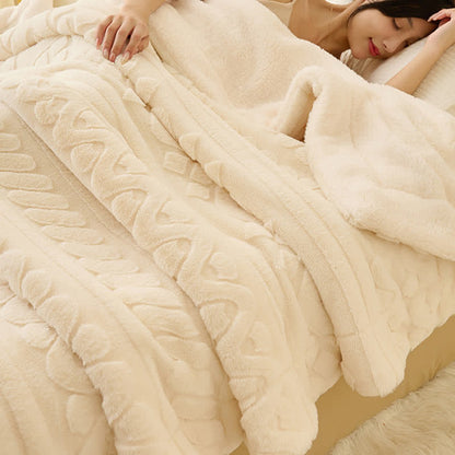 Jacquard Soft Thick Double Fleece Blanket