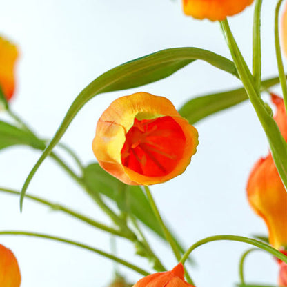 Faux Lily Decor Sandersonia Aurantiaca Campanula Flower