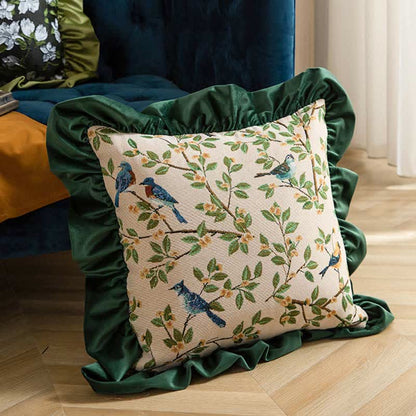 Floral & Solid Pillow Shame Sofa Cushion