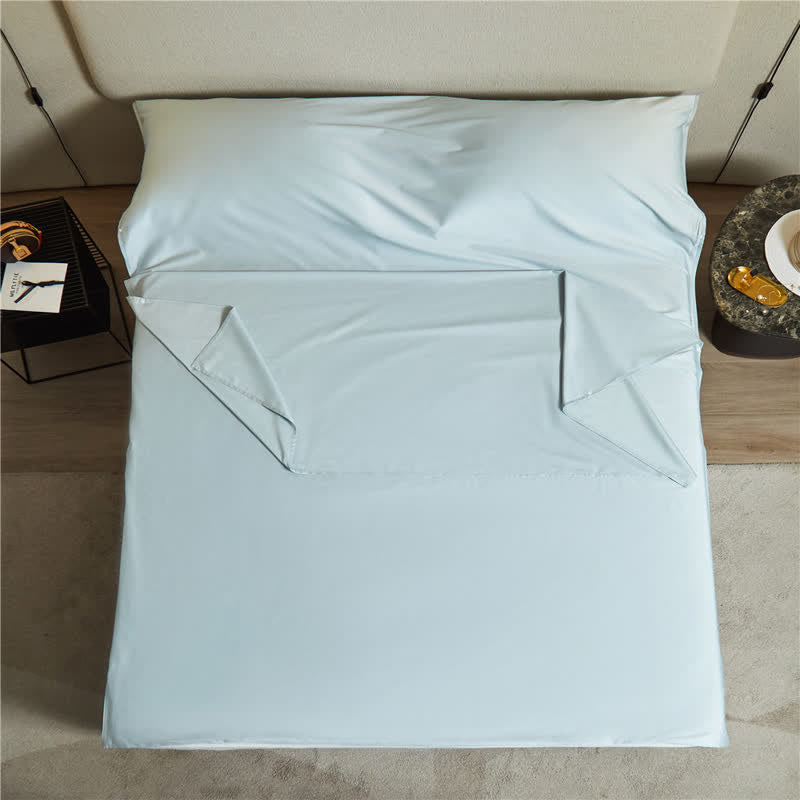 Simple Pure Cotton Breathable Sleeping Bag Sleeping Bag Ownkoti Light Blue XL