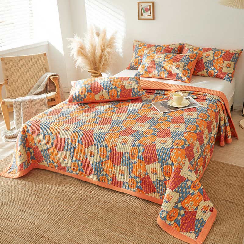 Luxurious Geometric & Floral Patterns Coverlet Blanket Coverlets Ownkoti 1