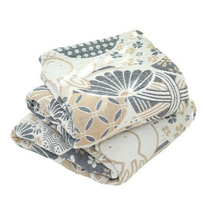 Rabbit Shell Pattern Cotton Reversible Quilt