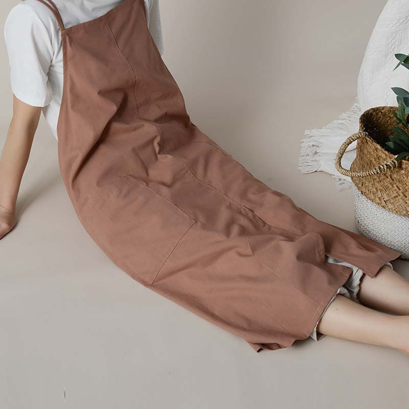 Cotton Waterproof Apron With Pockets