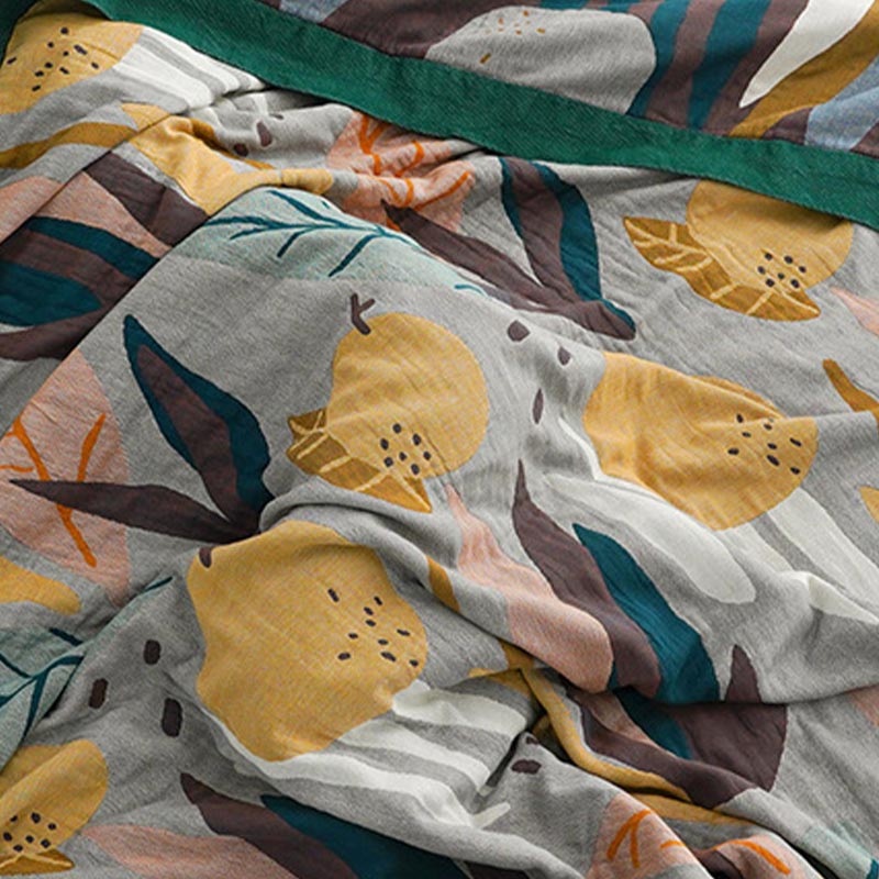 Manta ligera de la cama del edredón de la fruta del edredón del algodón del diseño reversible
