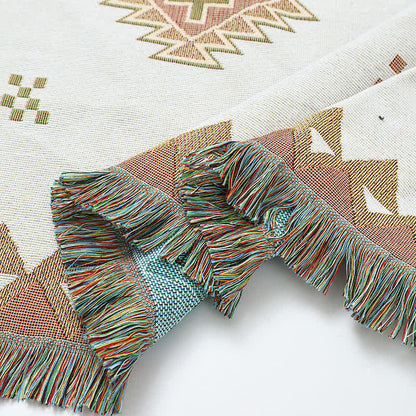 Bohemia Geometric Print Tassel Soft Blanket Blankets Ownkoti 9