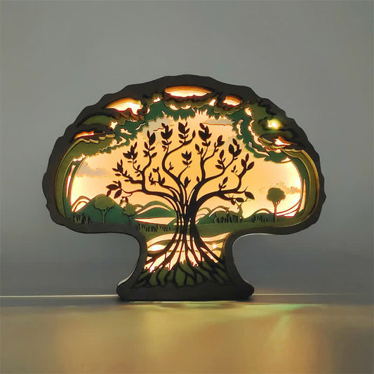 Ownkoti Tree Of Life 3D Wooden Carving