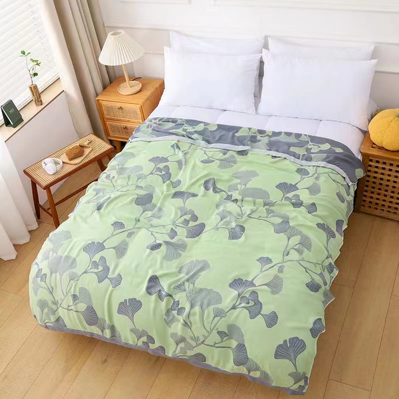 Ginkgo Leaf Double Layer Reversible Quilt