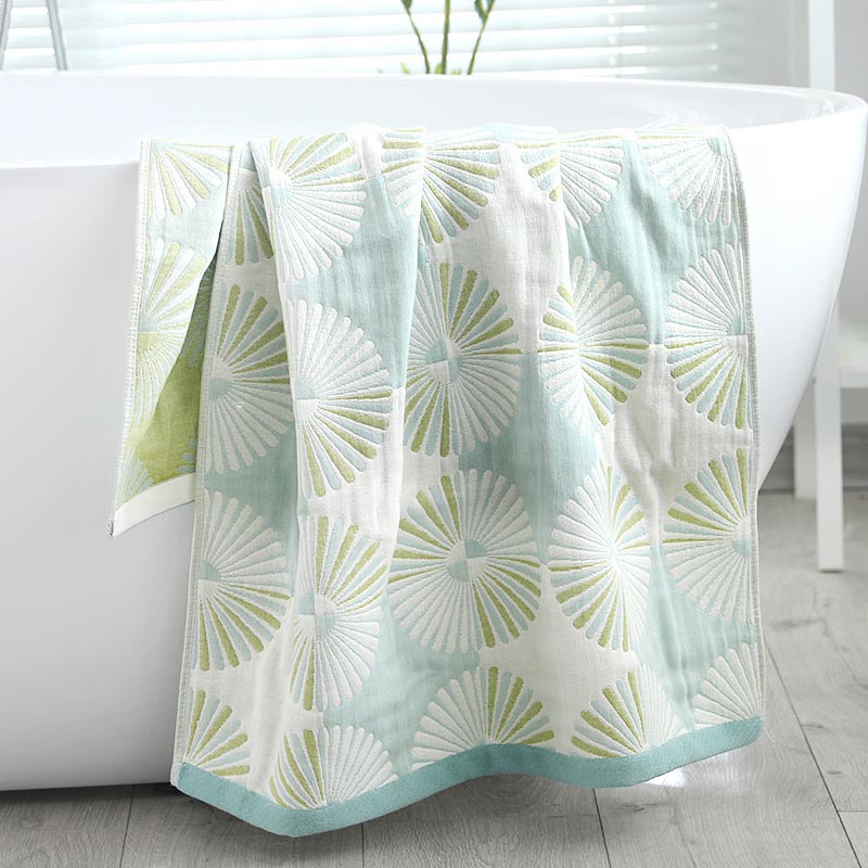 Dandelion Print Jacquard Cotton Bath Towel