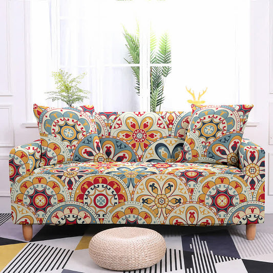Colorful Print Elastic Stretchable Sofa Cover