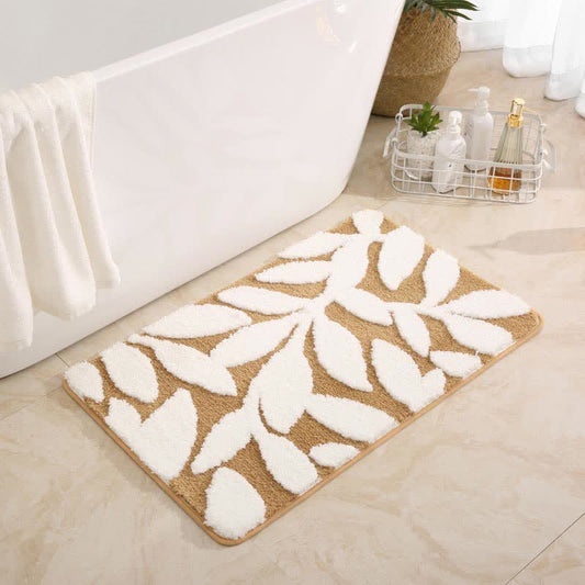 Leaf Pattern Soft Non-slip Bath Mat