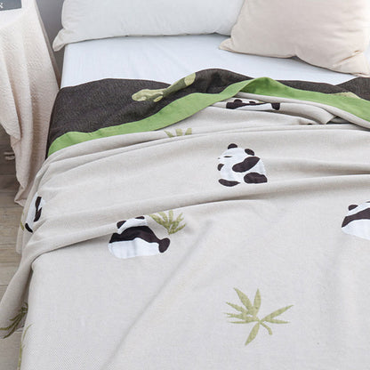 Modern Panda Five Layer Reversible Quilt