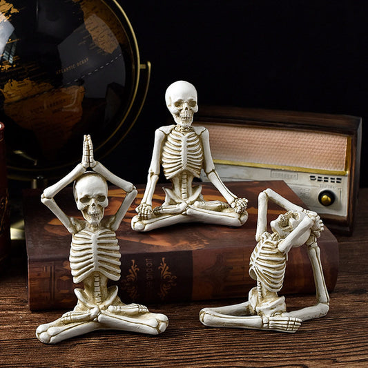 Ownkoti Yoga Skeleton Ornament Halloween Decor