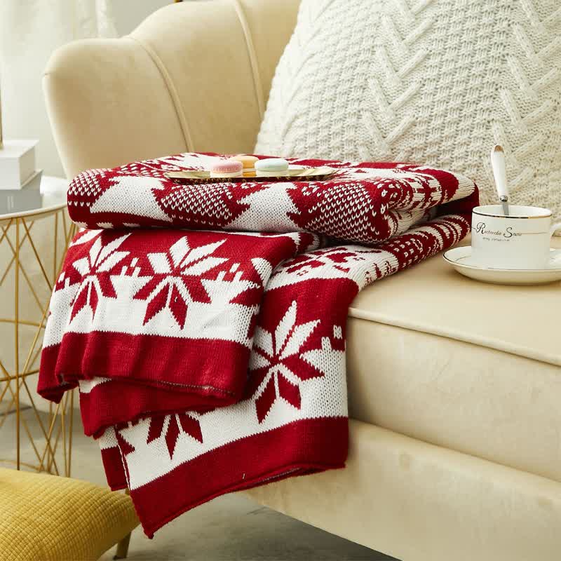 Luxurious Jacquard Woven Christmas Decorative Blanket