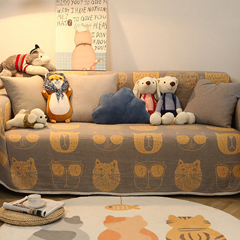 Cool Cats Blanket Cartoon Sofa Cover
