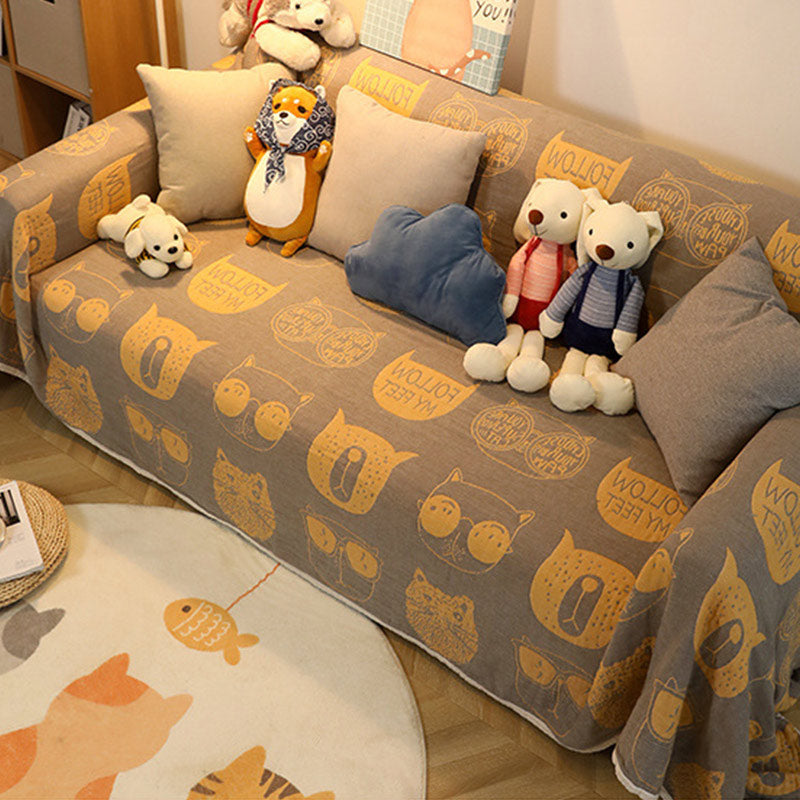 Cool Cats Blanket Cartoon Sofa Cover