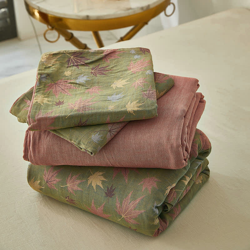Maple Leaf Duvet Cover Bedsheet & Pillowcases (3/4PCS) Bedding Set Ownkoti 3