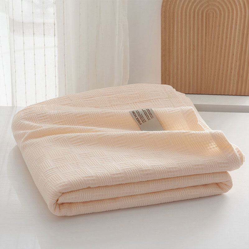 Lightweight Plaid Cotton Quilt Bed Sheet