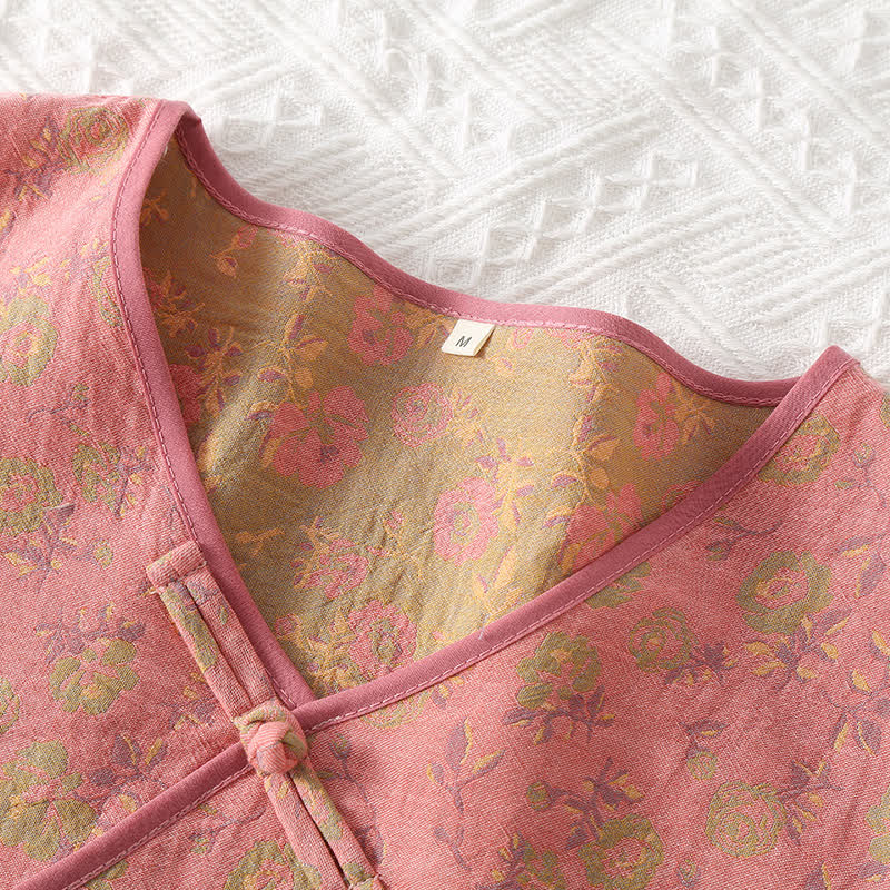 Yarn-dyed Jacquard Floral Cotton Nightdress