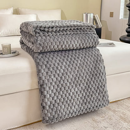 Modern Solid Color Soft Decorative Blanket