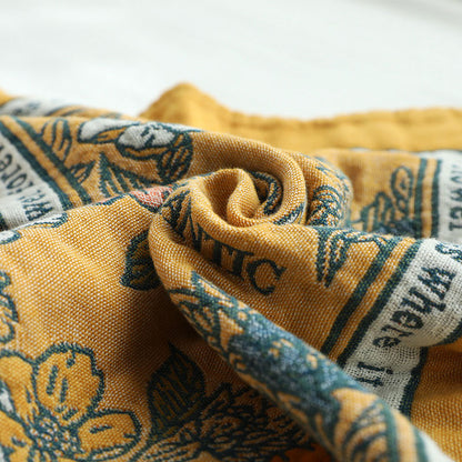 Summer Reversible Cotton Quilt Lightweight Blanket