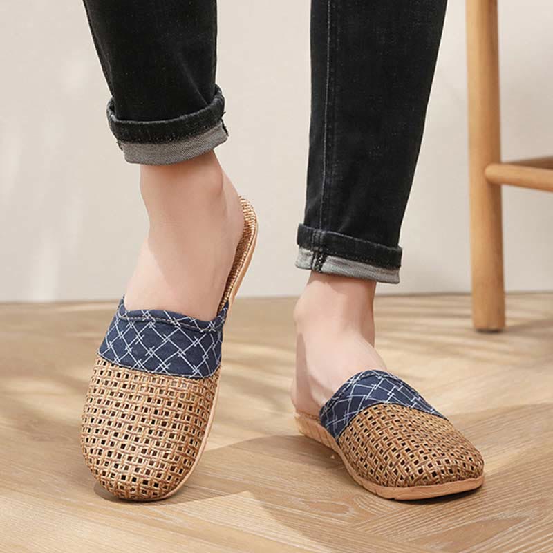Modern Hollow-out Anti-slip Flax Slippers Slippers Ownkoti 11