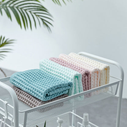 Ownkoti Pure Cotton Solid Color Waffle Weave Towel (5PCS Pack) – ownkoti