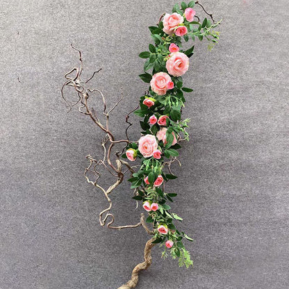 Artificial Rose Hanging Garden Wall Decor Decor Ownkoti Light Pink 2PCS