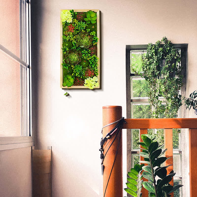 Green Artificial Plant Framed Wall Art Decor Ownkoti 4