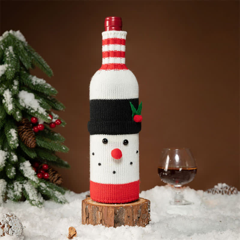 Ownkoti Christmas Sweater Wine Bottle Cove