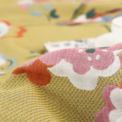 Flower & Bird Cotton Gauze Lightweight Quilt