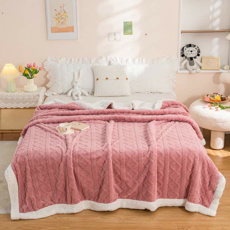 Pink quilted best sale bed throw