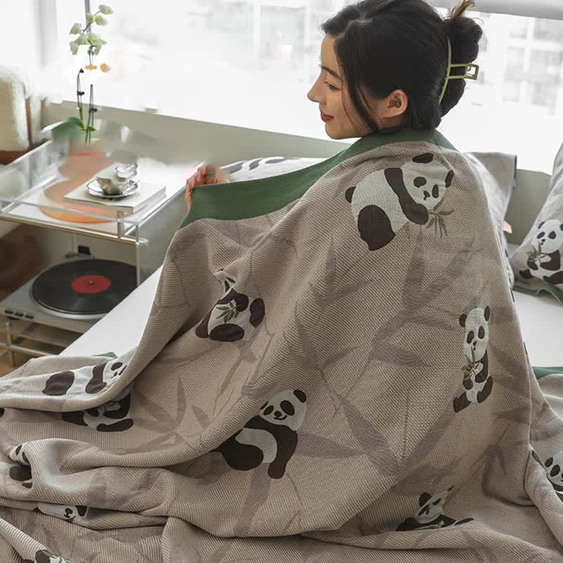 Cute Panda Print Cotton Reversible Quilt Quilts Ownkoti 4