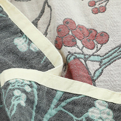Hawthorn Tree Bird Cotton Reversible Quilt Quilts Ownkoti 8