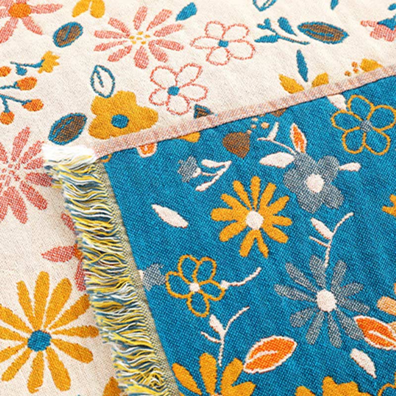 Ownkoti Garden Flower Tassels Blanket Sofa Cover Blankets Ownkoti 8