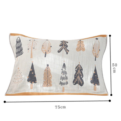 The Size of Christmas Tree Cotton Gauze Pillow Towel (2PCS)