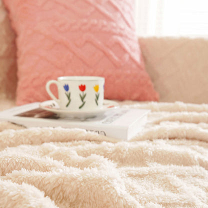 Argyle Pattern Soft Warm Sofa Protector