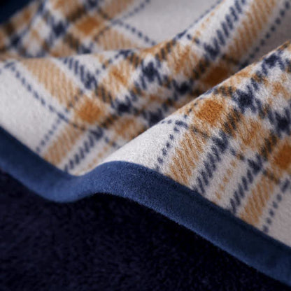 Grid Button-down Warm Soft Shawl Blanket
