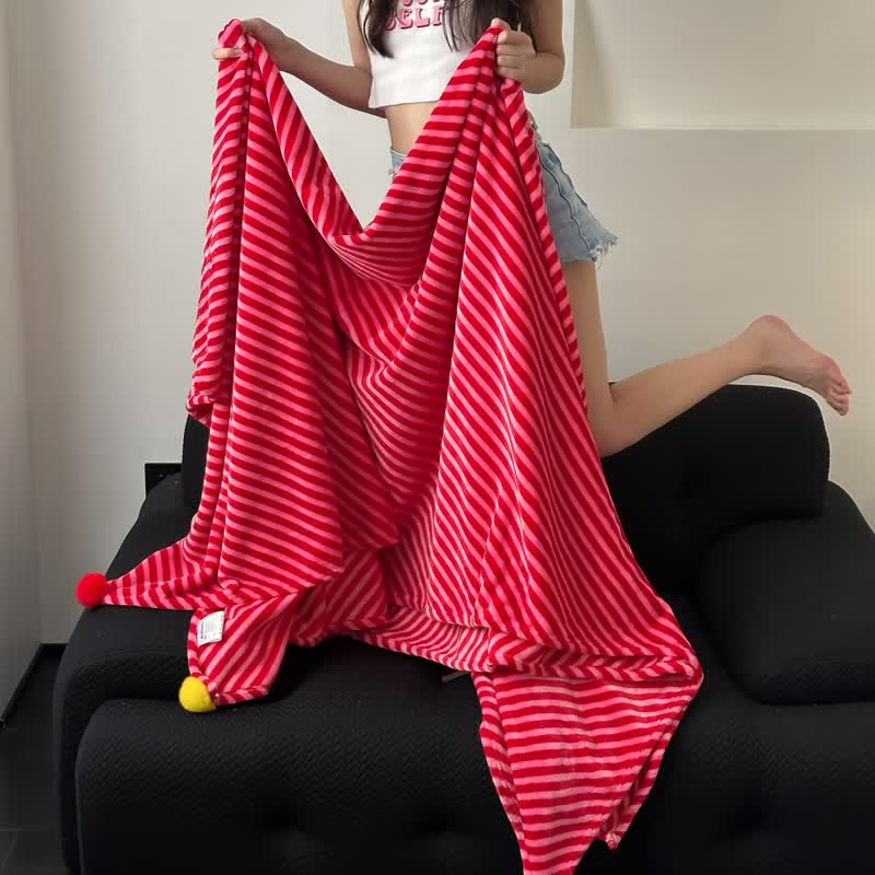 Colorful Striped Lightweight Decorative Blanket