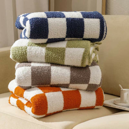 Square Grid Pattern Knitting Throw Blanket Blankets Ownkoti 16