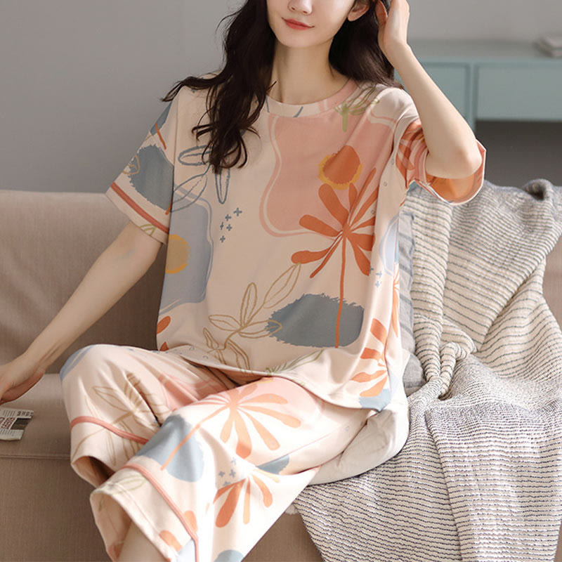 Floral Cami Shorts Set - Home Loungewear