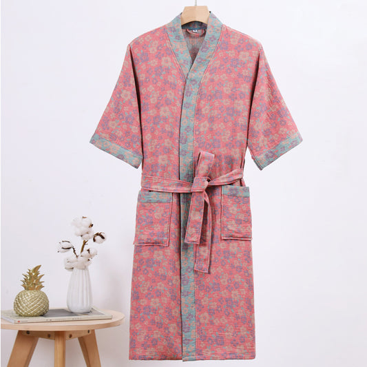 Pure Cotton Pastoral Style Absorbent Robe