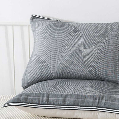Ownkoti Circle Stripe Breathable Pillow Towel (2PCS
