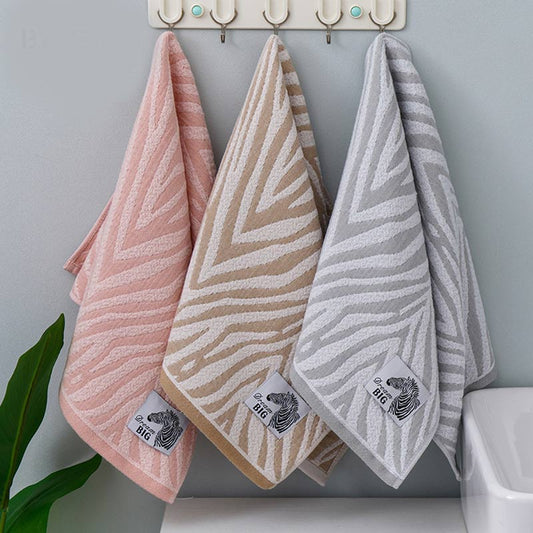 Zebra Striped Cotton Towel (3PCS)