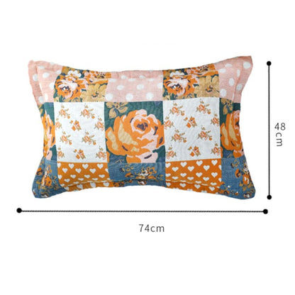 The Size of Plaid Rose Cotton Gauze Button Pillowcases (2PCS)
