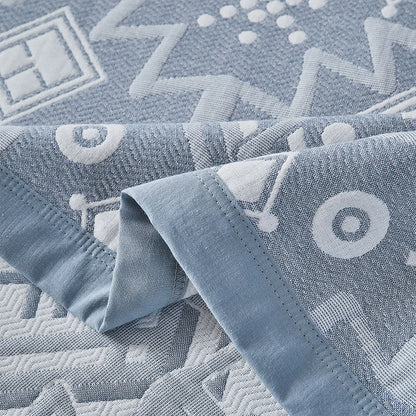 Geometric Pattern Soft Cotton Reversible Quilt
