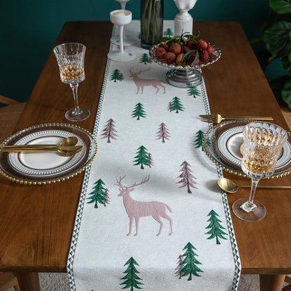 Christmas Tree Table Runner with Tassel