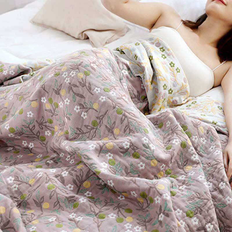 Retro Reversible Coverlet Soft Floral Quilt Quilts Ownkoti 12